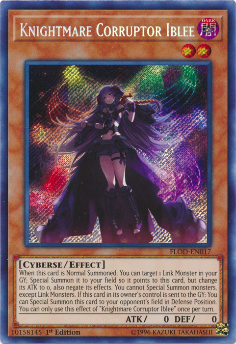 Knightmare Corruptor Iblee [FLOD-EN017] Secret Rare | Card Merchant Takapuna