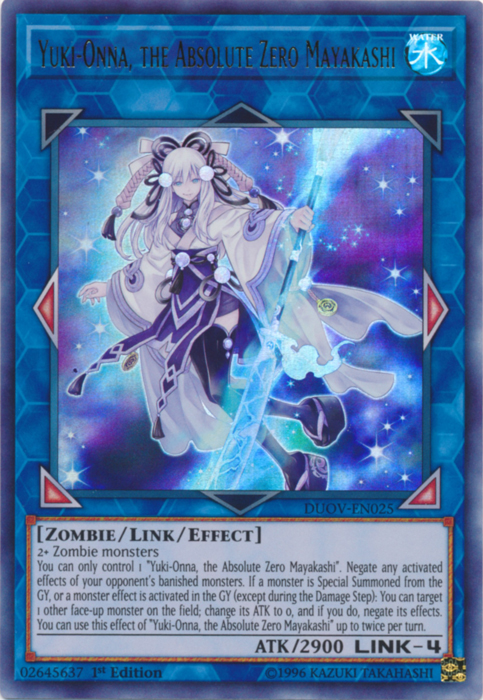 Yuki-Onna, the Absolute Zero Mayakashi [DUOV-EN025] Ultra Rare | Card Merchant Takapuna