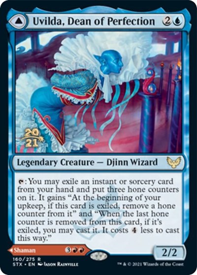 Uvilda, Dean of Perfection // Nassari, Dean of Expression [Strixhaven: School of Mages Prerelease Promos] | Card Merchant Takapuna