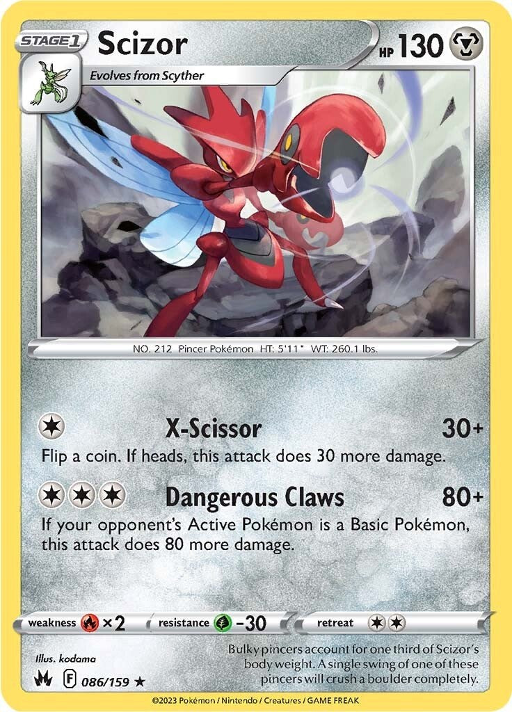 Scizor (086/159) [Sword & Shield: Crown Zenith] | Card Merchant Takapuna