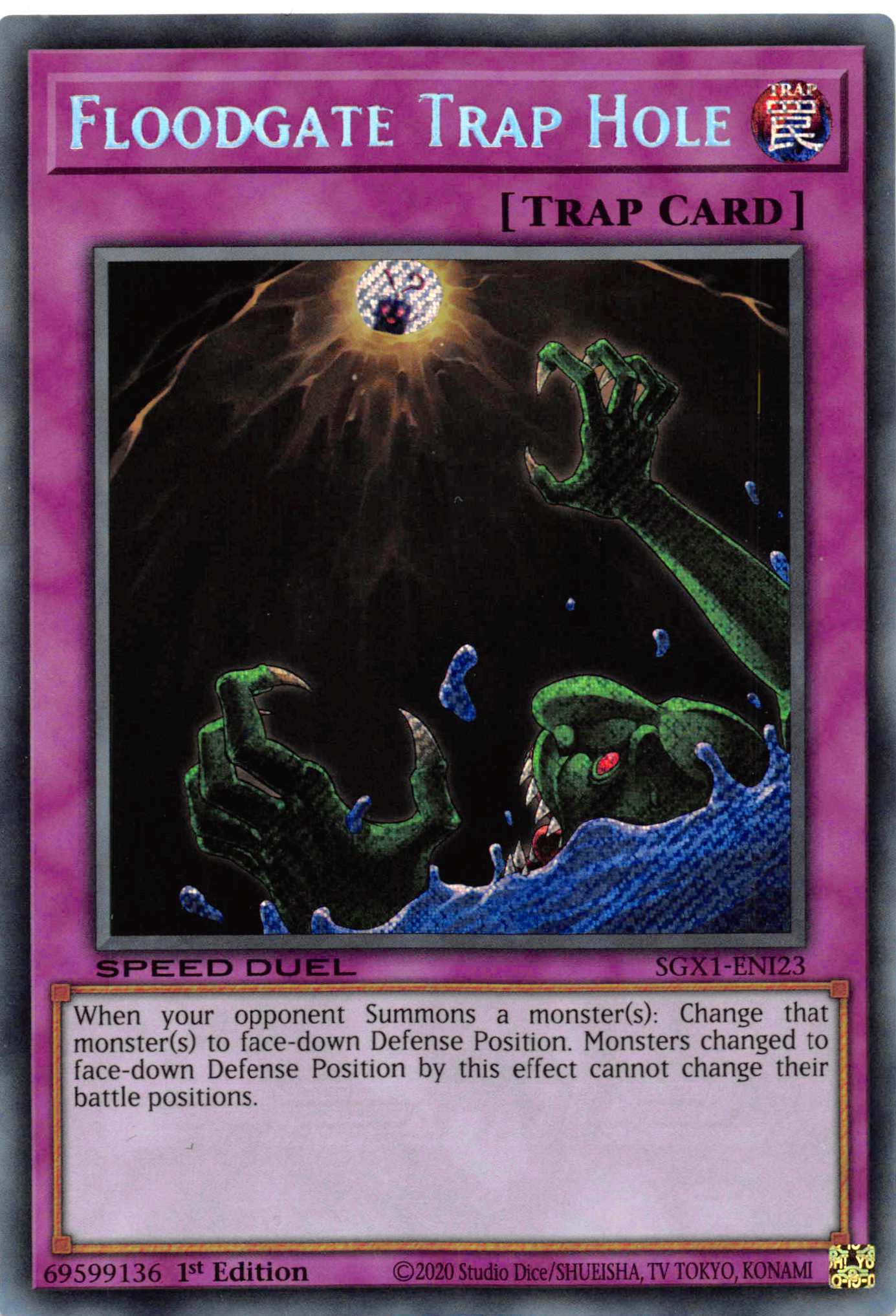 Floodgate Trap Hole [SGX1-ENI23] Secret Rare | Card Merchant Takapuna