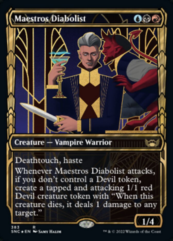 Maestros Diabolist (Showcase Golden Age Gilded Foil) [Streets of New Capenna] | Card Merchant Takapuna