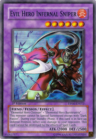 Evil Hero Infernal Sniper [DP06-EN012] Super Rare | Card Merchant Takapuna