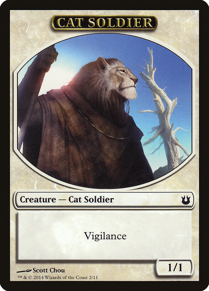 Cat Soldier Token [Born of the Gods Tokens] | Card Merchant Takapuna