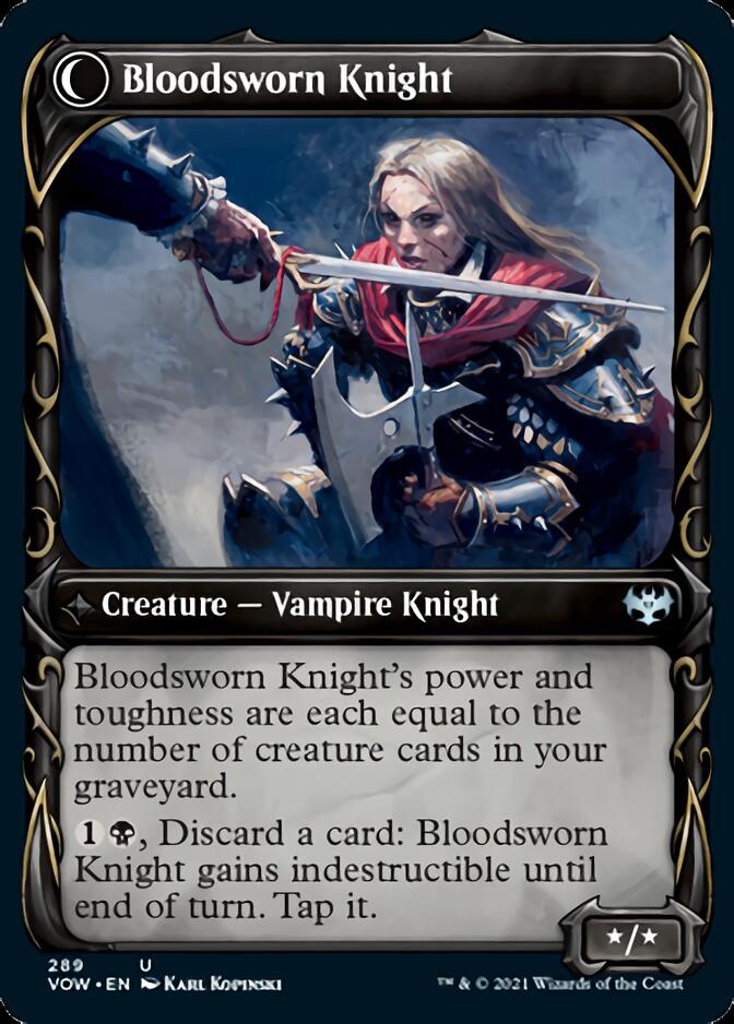 Bloodsworn Squire // Bloodsworn Knight (Showcase Fang Frame) [Innistrad: Crimson Vow] | Card Merchant Takapuna