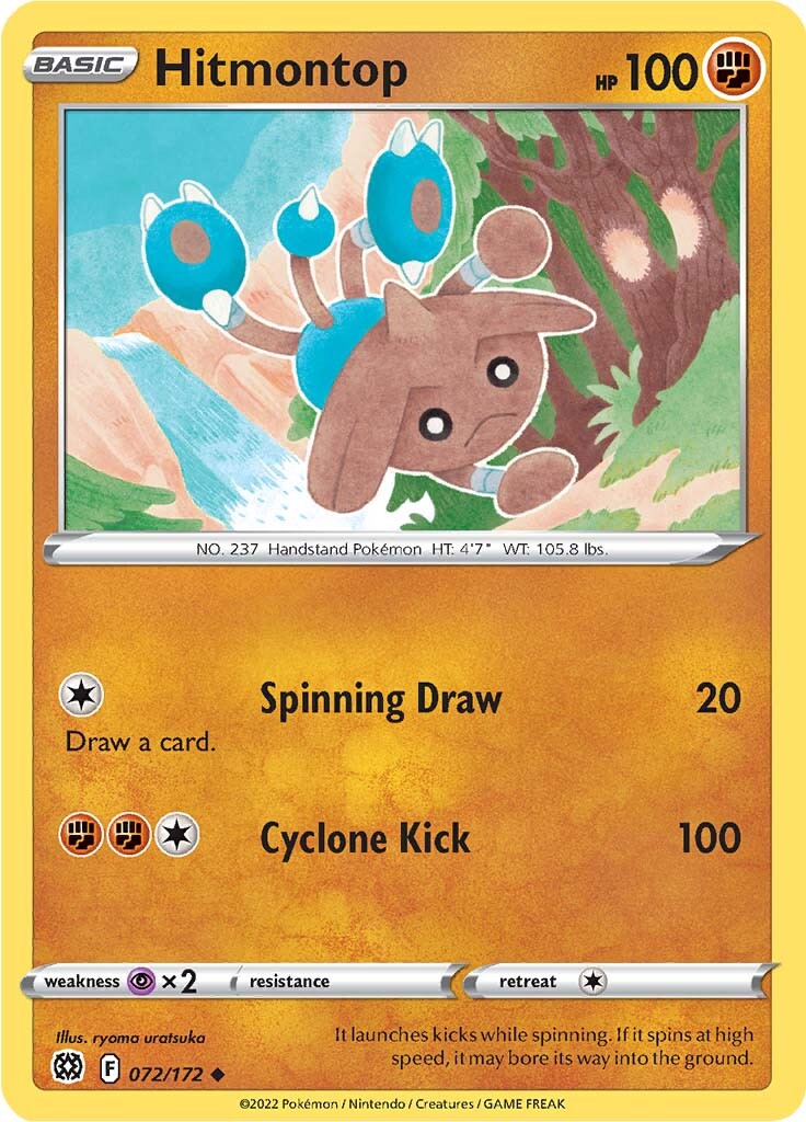 Hitmontop (072/172) [Sword & Shield: Brilliant Stars] | Card Merchant Takapuna