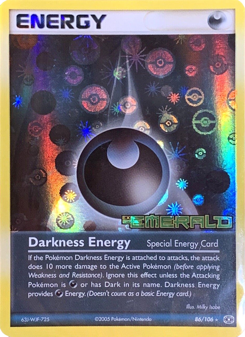 Darkness Energy (86/106) (Stamped) [EX: Emerald] | Card Merchant Takapuna