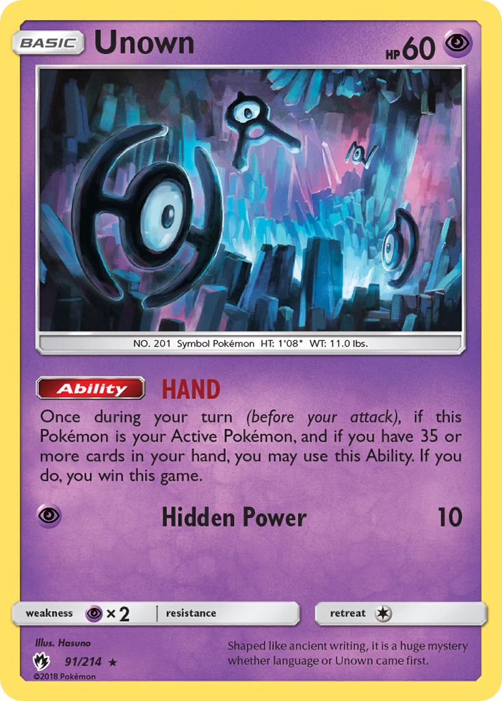 Unown (91/214) [Sun & Moon: Lost Thunder] | Card Merchant Takapuna