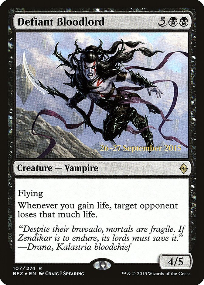 Defiant Bloodlord [Battle for Zendikar Prerelease Promos] | Card Merchant Takapuna