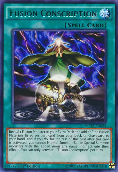 Fusion Conscription [MP16-EN024] Rare | Card Merchant Takapuna