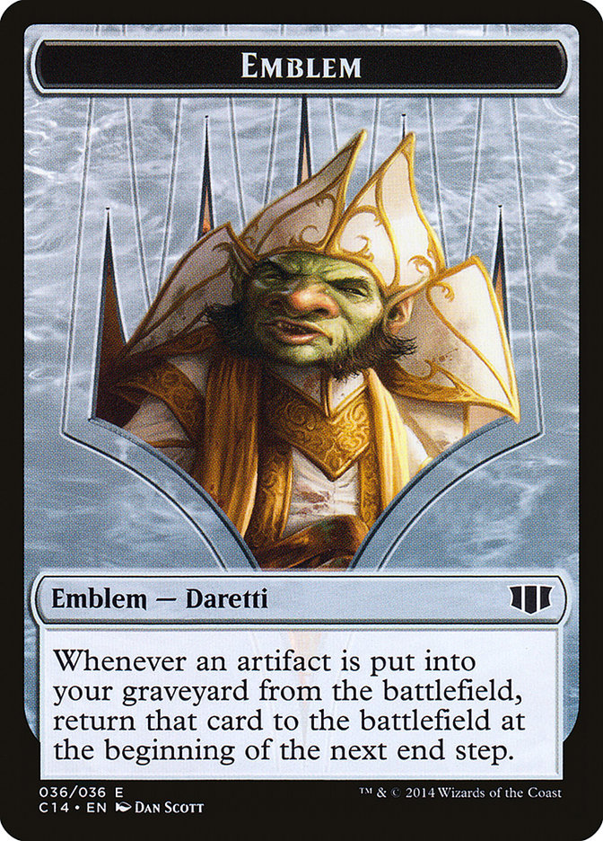 Daretti, Scrap Savant Emblem // Tuktuk the Returned Double-Sided Token [Commander 2014 Tokens] | Card Merchant Takapuna