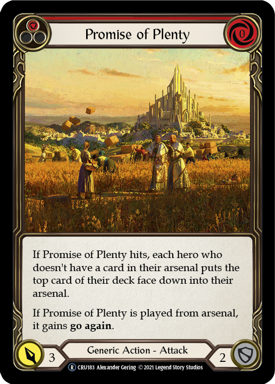 Promise of Plenty (Red) [U-CRU183] (Crucible of War Unlimited)  Unlimited Normal | Card Merchant Takapuna