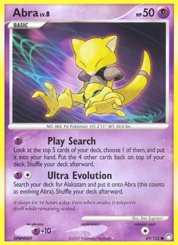 Abra (69/123) [Diamond & Pearl: Mysterious Treasures] | Card Merchant Takapuna