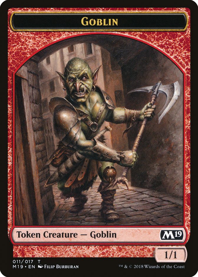 Zombie // Goblin Double-Sided Token (Game Night) [Core Set 2019 Tokens] | Card Merchant Takapuna