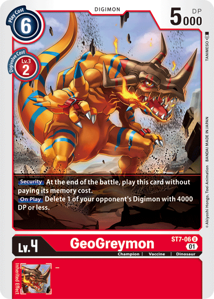 GeoGreymon [ST7-06] [Starter Deck: Gallantmon] | Card Merchant Takapuna