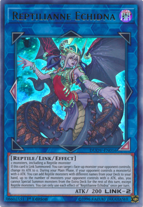 Reptilianne Echidna [DUOV-EN016] Ultra Rare | Card Merchant Takapuna