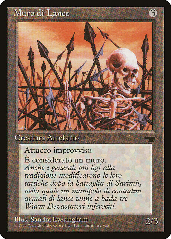 Wall of Spears (Italian) - "Muro di Lance" [Rinascimento] | Card Merchant Takapuna