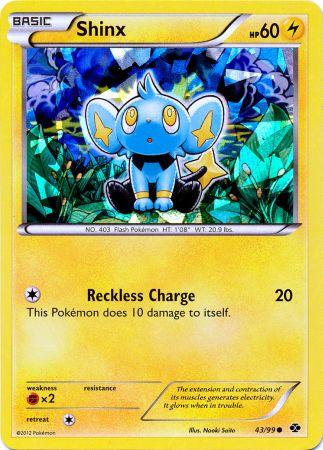 Shinx (43/99) (Cracked Ice Holo) (Blister Exclusive) [Black & White: Next Destinies] | Card Merchant Takapuna