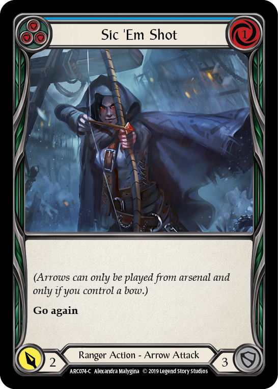 Sic 'Em Shot (Blue) [ARC074-C] (Arcane Rising)  1st Edition Normal | Card Merchant Takapuna