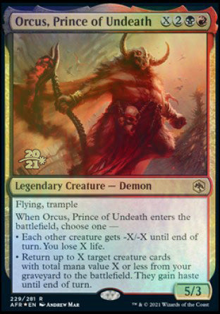 Orcus, Prince of Undeath [Dungeons & Dragons: Adventures in the Forgotten Realms Prerelease Promos] | Card Merchant Takapuna