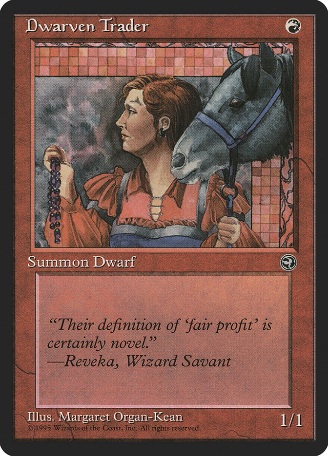 Dwarven Trader (Reveka Flavor Text) [Homelands] | Card Merchant Takapuna