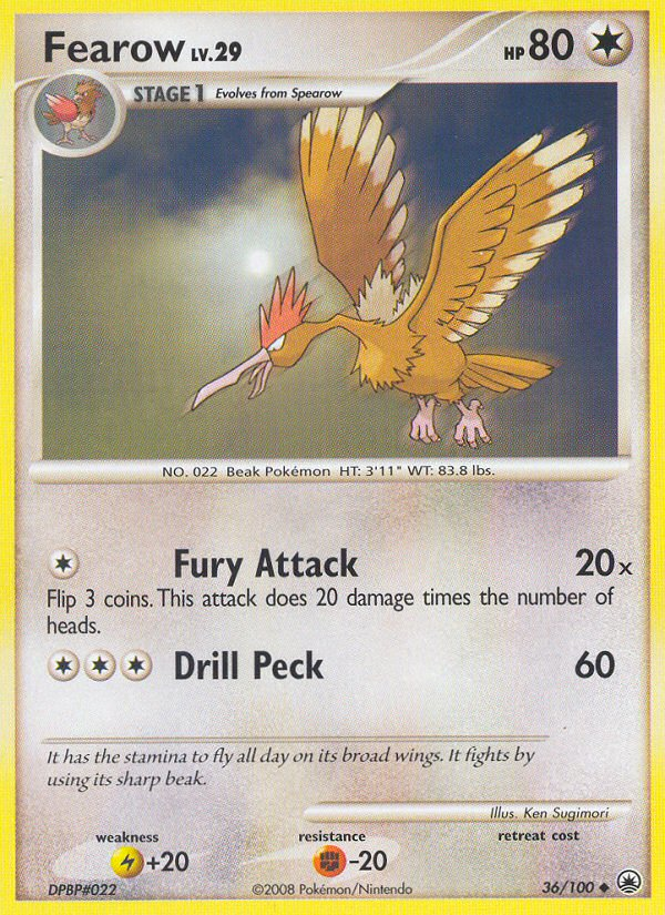 Fearow (36/100) [Diamond & Pearl: Majestic Dawn] | Card Merchant Takapuna