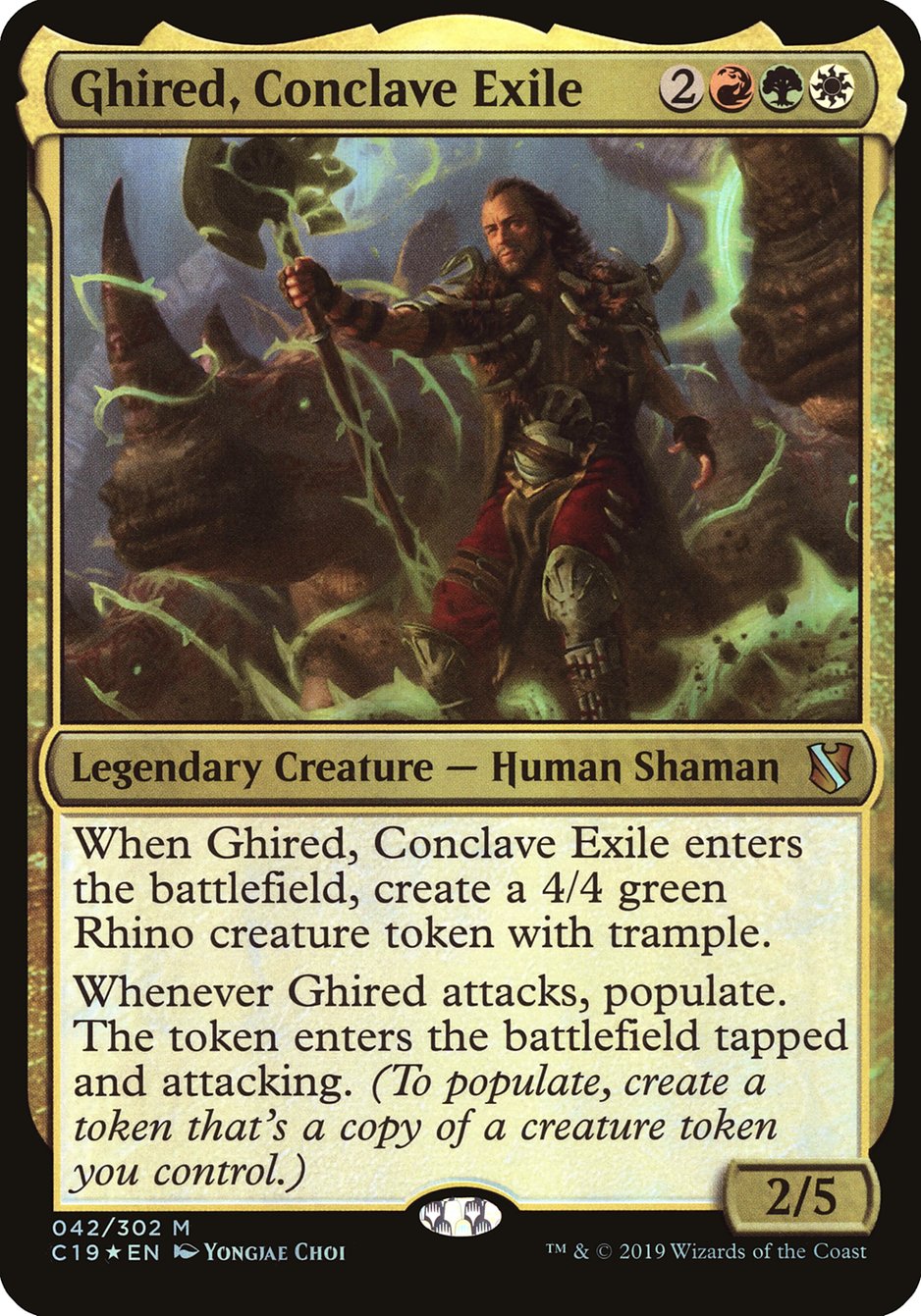 Ghired, Conclave Exile (Oversized) [Commander 2019 Oversized] | Card Merchant Takapuna