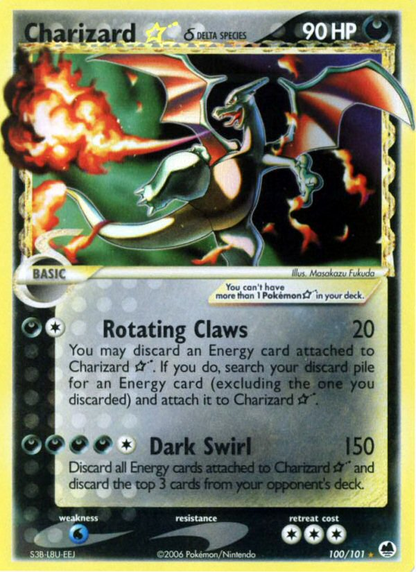 Charizard Star (100/101) (Delta Species) [EX: Dragon Frontiers] | Card Merchant Takapuna