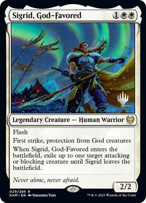 Sigrid, God-Favored (Promo Pack) [Kaldheim Promos] | Card Merchant Takapuna