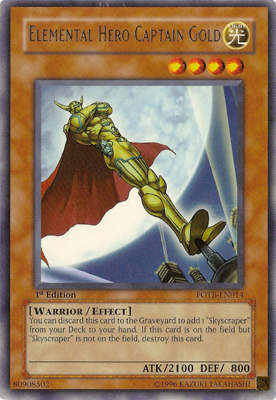 Elemental Hero Captain Gold [FOTB-EN014] Ultra Rare | Card Merchant Takapuna