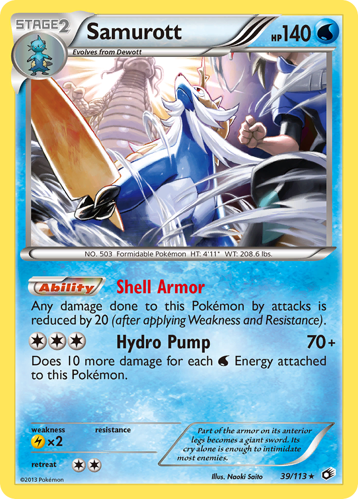 Samurott (39/113) [Black & White: Legendary Treasures] | Card Merchant Takapuna