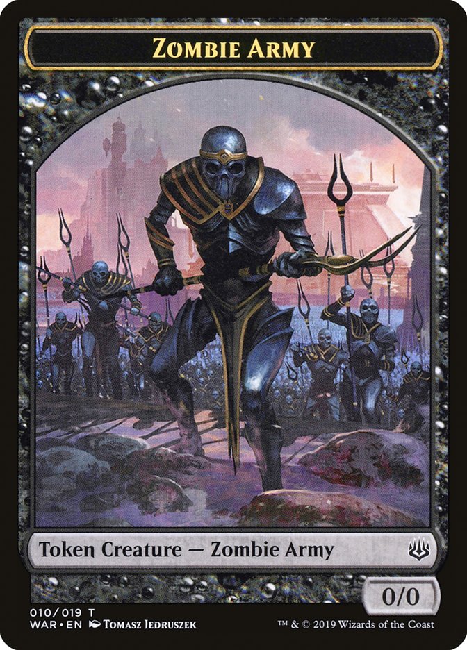 Zombie Army Token (010/019) [War of the Spark Tokens] | Card Merchant Takapuna