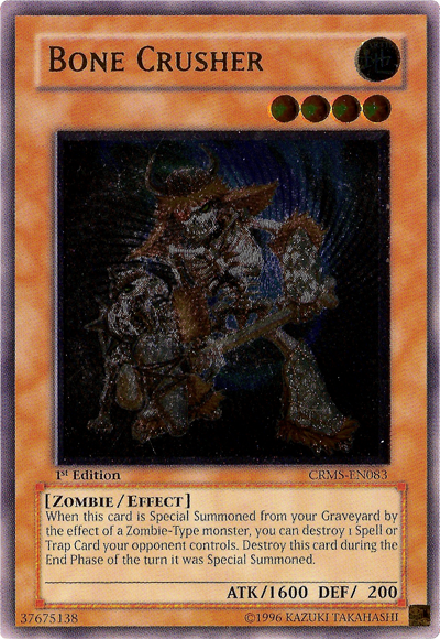 Bone Crusher [CRMS-EN083] Ultimate Rare | Card Merchant Takapuna