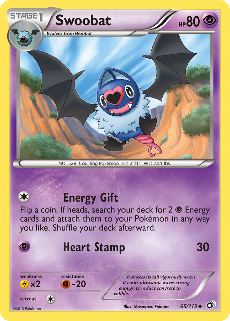 Swoobat (65/113) [Black & White: Legendary Treasures] | Card Merchant Takapuna