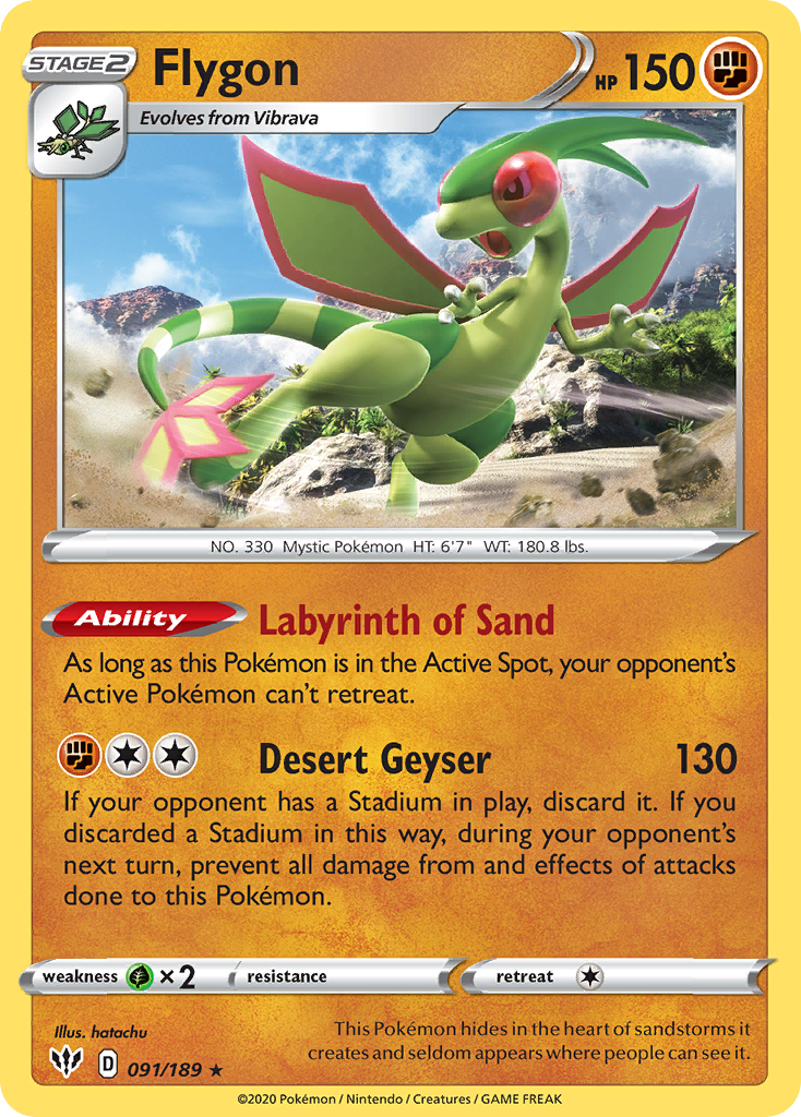 Flygon (091/189) [Sword & Shield: Darkness Ablaze] | Card Merchant Takapuna