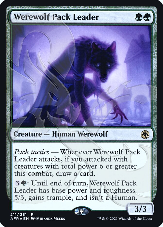 Werewolf Pack Leader (Ampersand Promo) [Dungeons & Dragons: Adventures in the Forgotten Realms Promos] | Card Merchant Takapuna