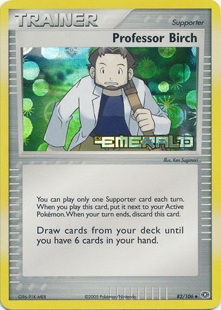 Professor Birch (82/106) (Stamped) [EX: Emerald] | Card Merchant Takapuna