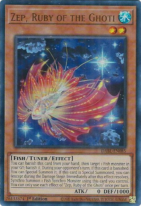 Zep, Ruby of the Ghoti [DABL-EN085] Ultra Rare | Card Merchant Takapuna