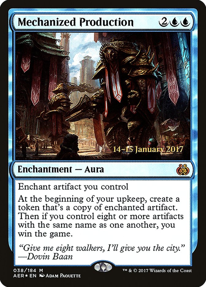 Mechanized Production [Aether Revolt Prerelease Promos] | Card Merchant Takapuna