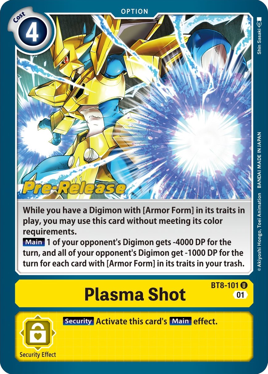 Plasma Shot [BT8-101] [New Awakening Pre-Release Cards] | Card Merchant Takapuna