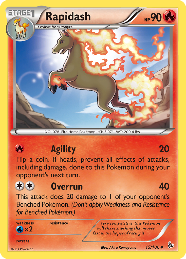 Rapidash (15/106) [XY: Flashfire] | Card Merchant Takapuna