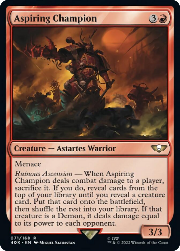 Aspiring Champion (Surge Foil) [Warhammer 40,000] | Card Merchant Takapuna