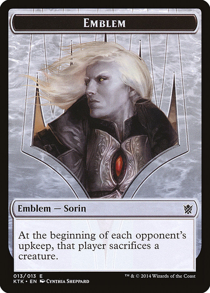 Sorin, Solemn Visitor Emblem [Khans of Tarkir Tokens] | Card Merchant Takapuna