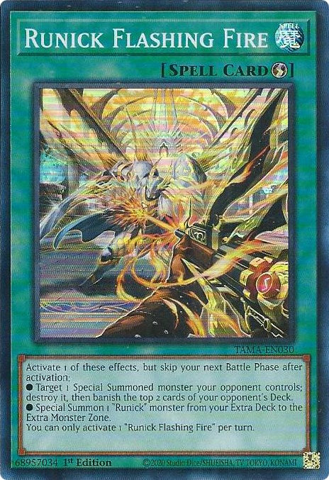 Runick Flashing Fire [TAMA-EN030] Super Rare | Card Merchant Takapuna