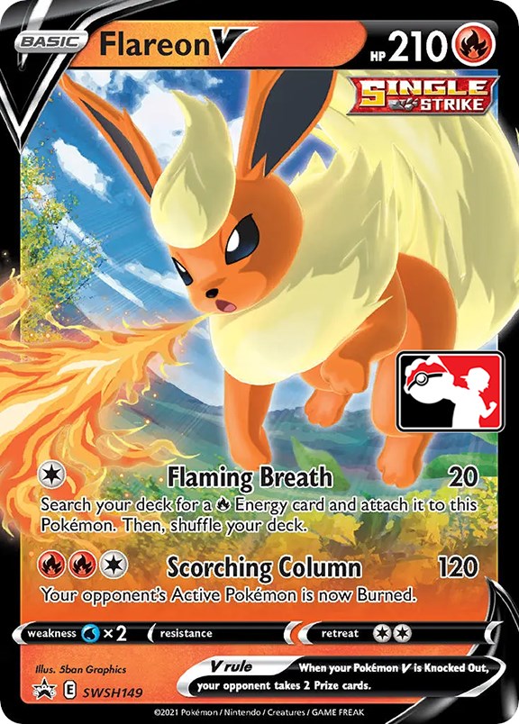 Flareon V (SWSH149) [Prize Pack Series One] | Card Merchant Takapuna