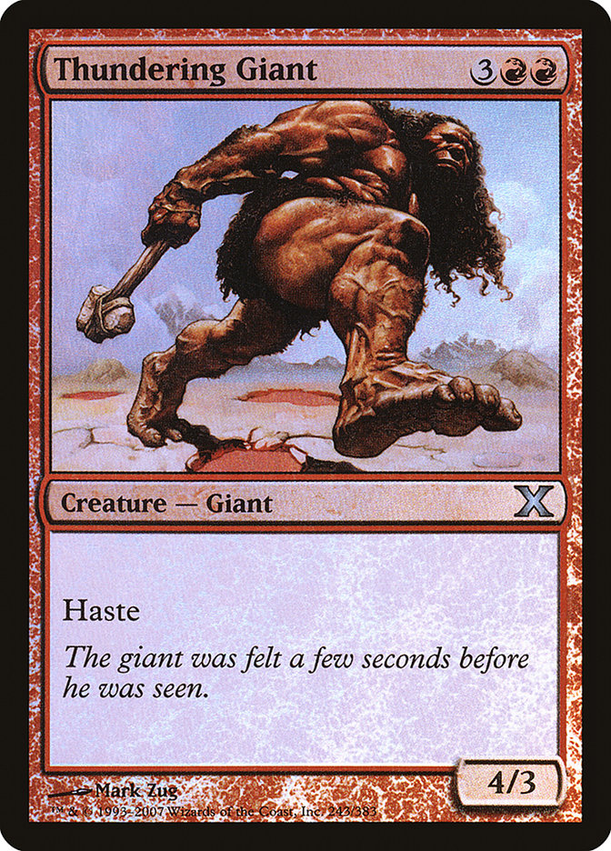 Thundering Giant (Premium Foil) [Tenth Edition] | Card Merchant Takapuna