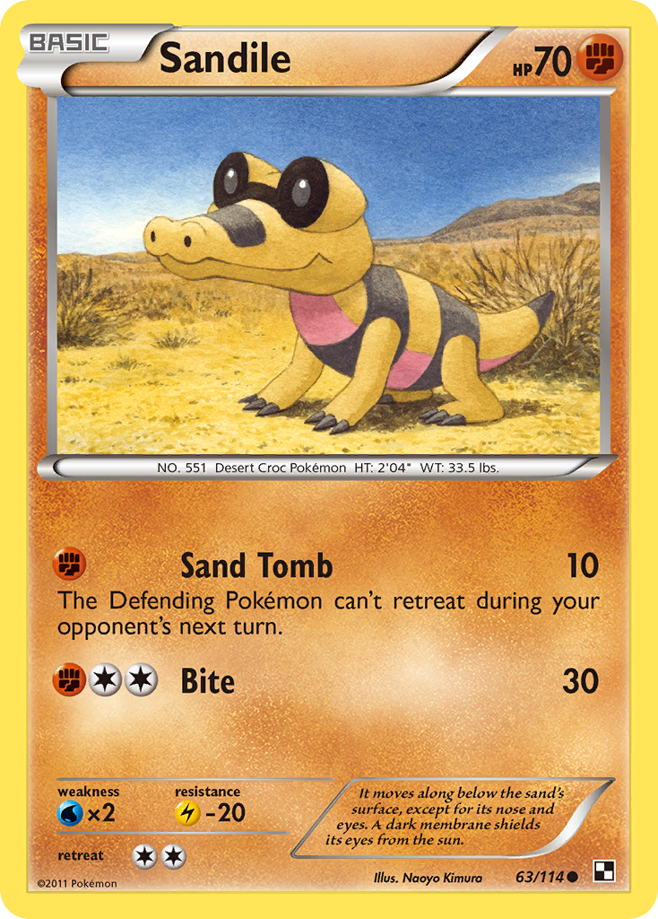 Sandile (63/114) [Black & White: Base Set] | Card Merchant Takapuna