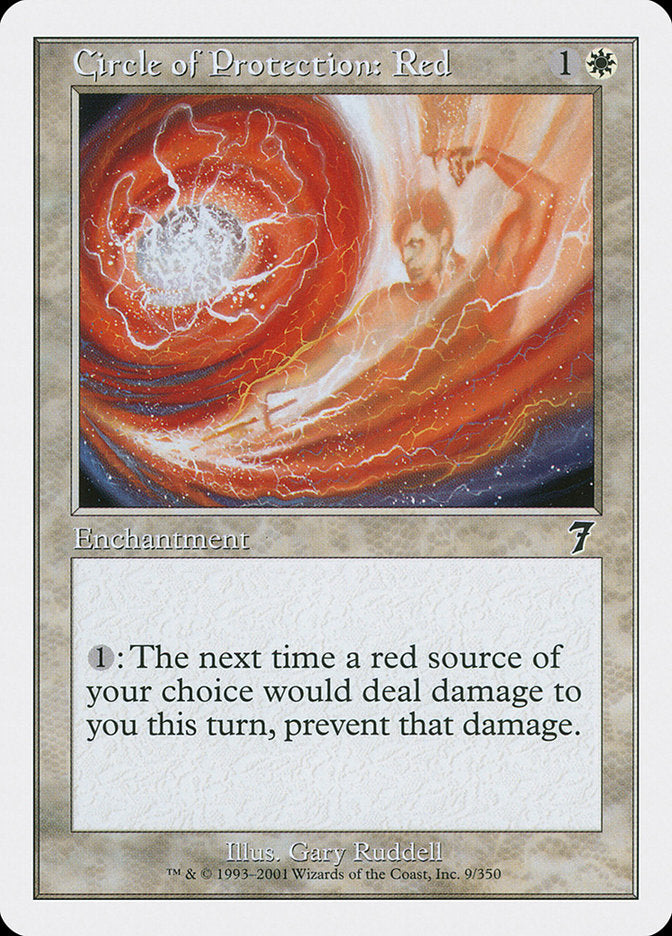 Circle of Protection: Red [Seventh Edition] | Card Merchant Takapuna