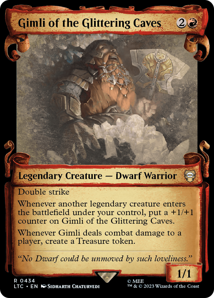 Gimli of the Glittering Caves [The Lord of the Rings: Tales of Middle-Earth Commander Showcase Scrolls] | Card Merchant Takapuna