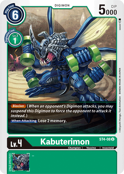 Kabuterimon [ST4-08] [Starter Deck: Giga Green] | Card Merchant Takapuna